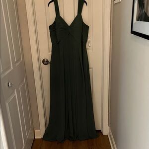 Azazie Dark Green Maxi Dress